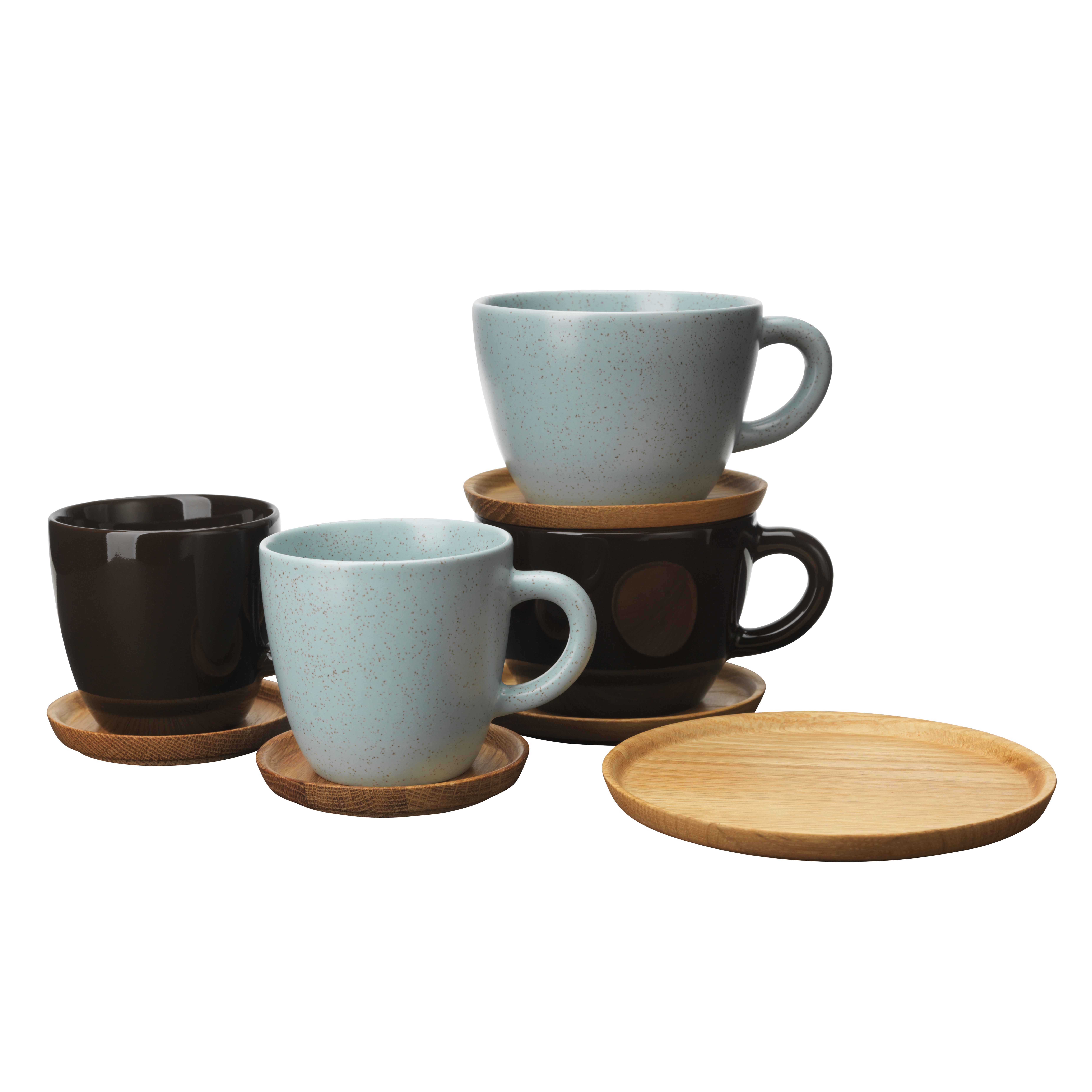 New lot of TEN Crate Barrel Hoganas Keramik NILLSON Coffee Cups Mugs 12oz 