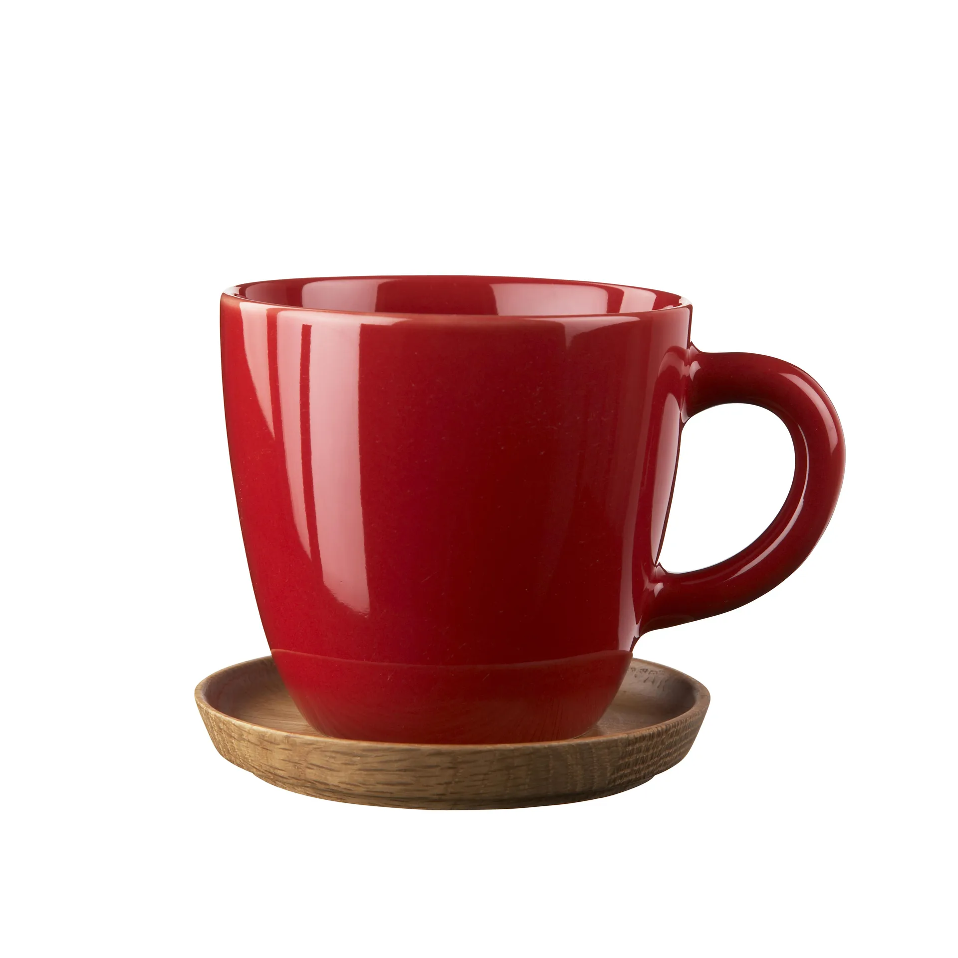 Höganäs coffee cup, red shiny Höganäs Keramik
