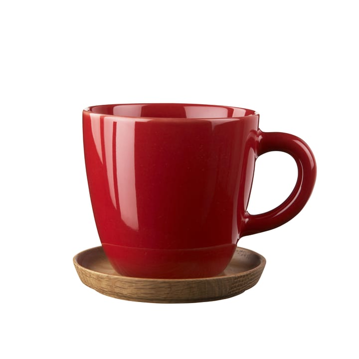 Höganäs coffee cup - red shiny - Höganäs Keramik