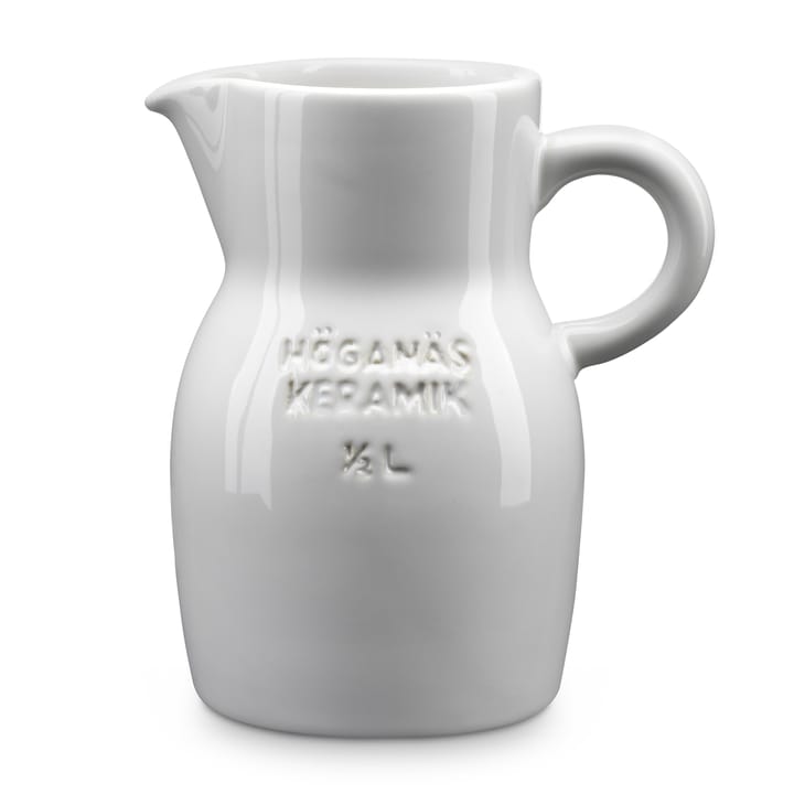 Höganäs jug 0,5 l, shiny white Höganäs Keramik