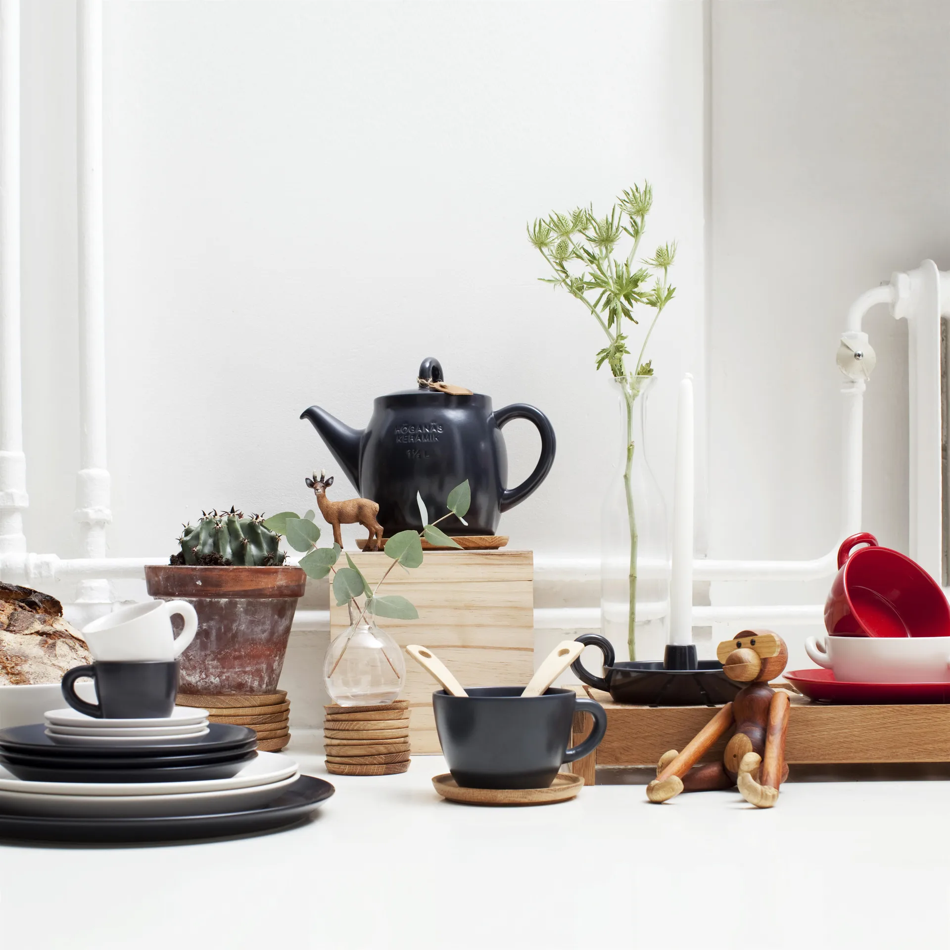 Höganäs Tea cup, graphite grey Höganäs Keramik
