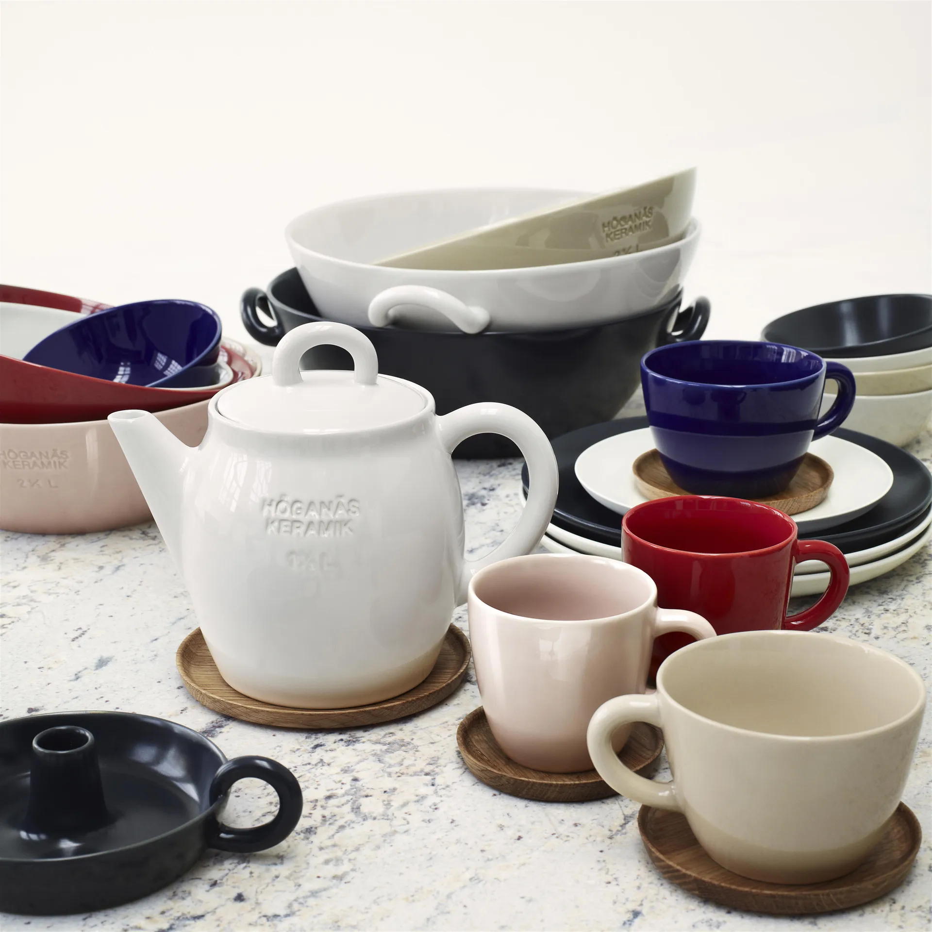 Höganäs Tea cup, graphite grey Höganäs Keramik