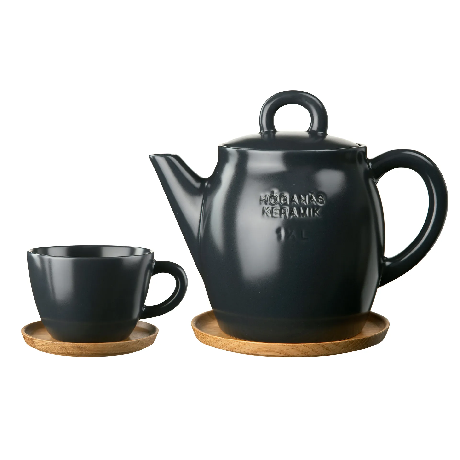 Höganäs teapot, graphite grey matte Höganäs Keramik