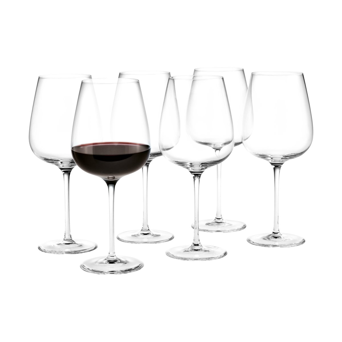 Holmegaard Bouquet red wine glasses 6-pack 62 cl | Scandinavian Design | Wine glasses | Transparent