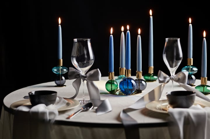 Bubble candle holder 8 cm, Green Holmegaard