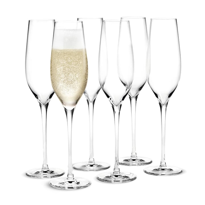 Cabernet champagne glass 29 cl 6 pack - Clear - Holmegaard