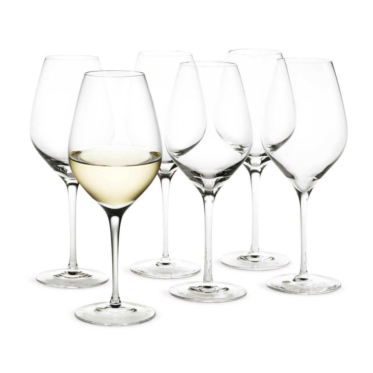 Holmegaard Cabernet white wine glass 36 cl 6 pack Clear