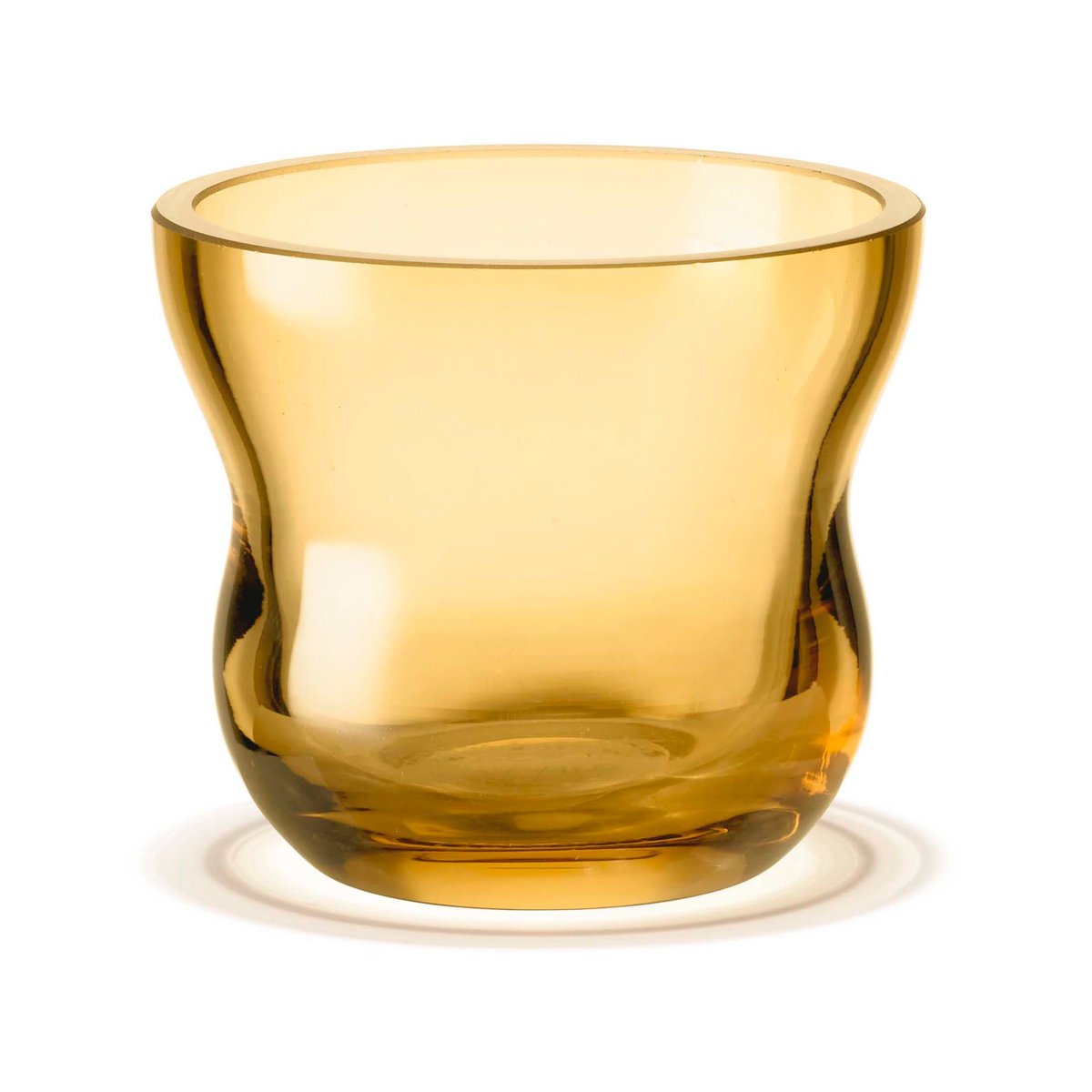 Holmegaard Calabas lantern 7.5 cm Amber | Scandinavian Design | Tea light holders, lanterns & candle dishes | Yellow