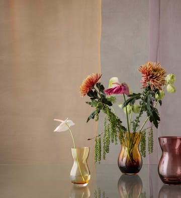 Calabas vase 21 cm - Duo burgundy-amber - Holmegaard