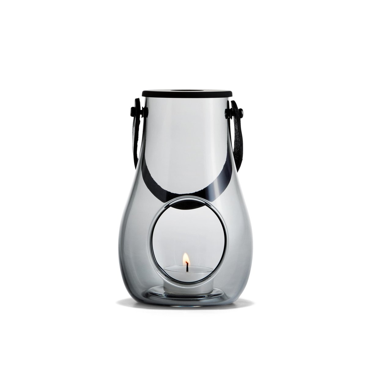 Holmegaard Design with Light candle holder 16 cm | Scandinavian Design | Tea light holders, lanterns & candle dishes | Grey
