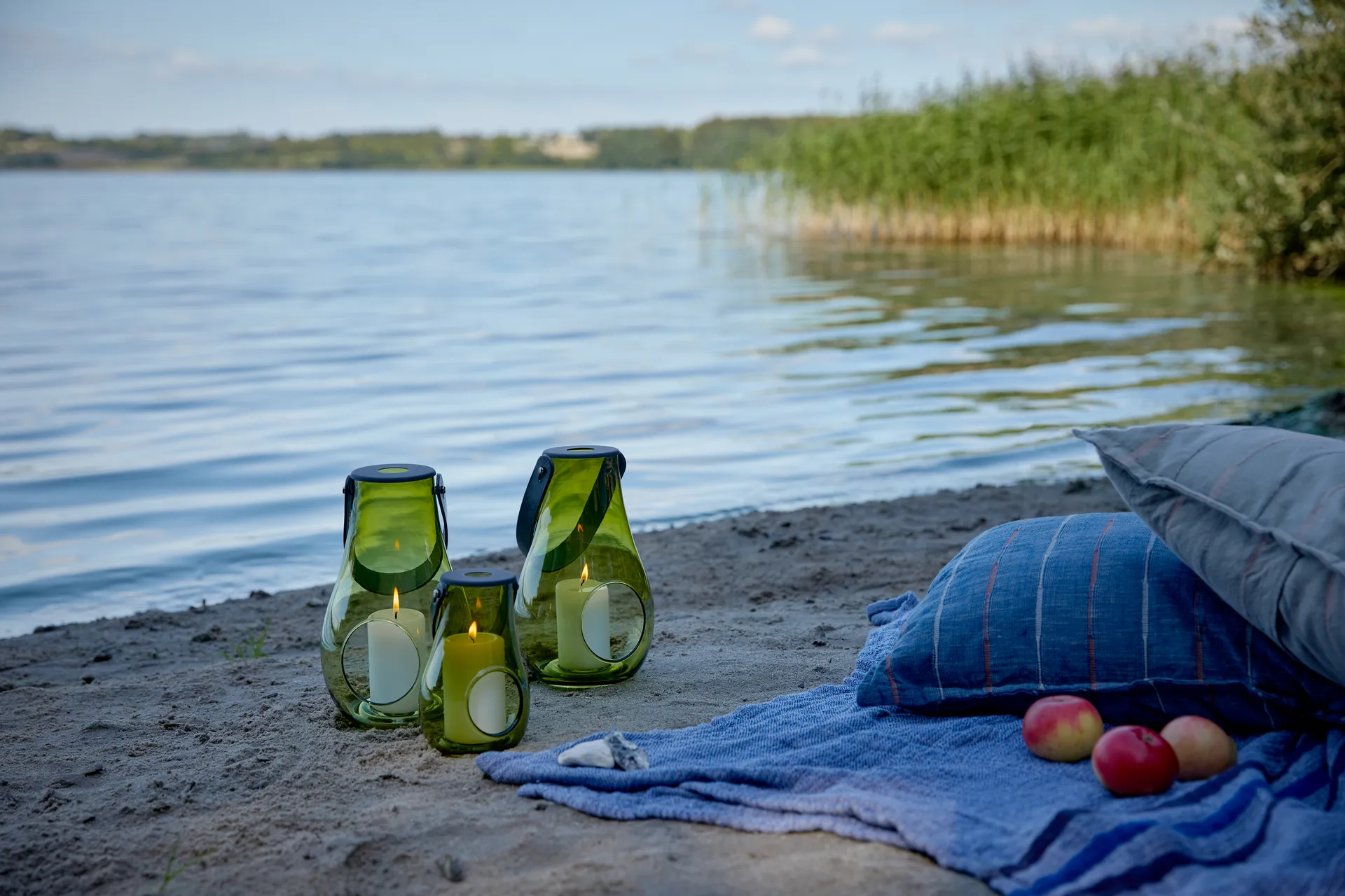 Design With Light lantern olive green, 16.5 cm Holmegaard