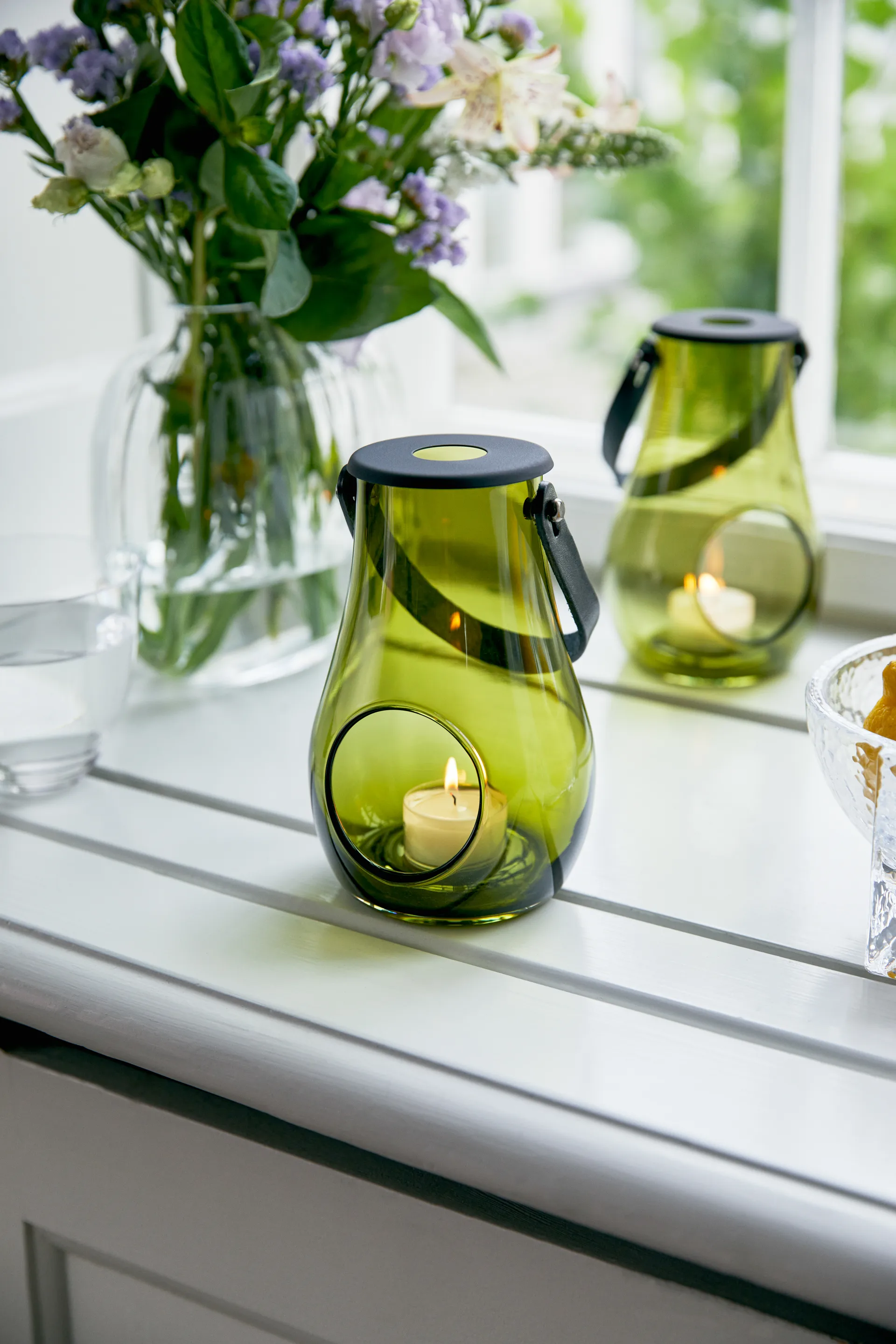 Design With Light lantern olive green, 16.5 cm Holmegaard