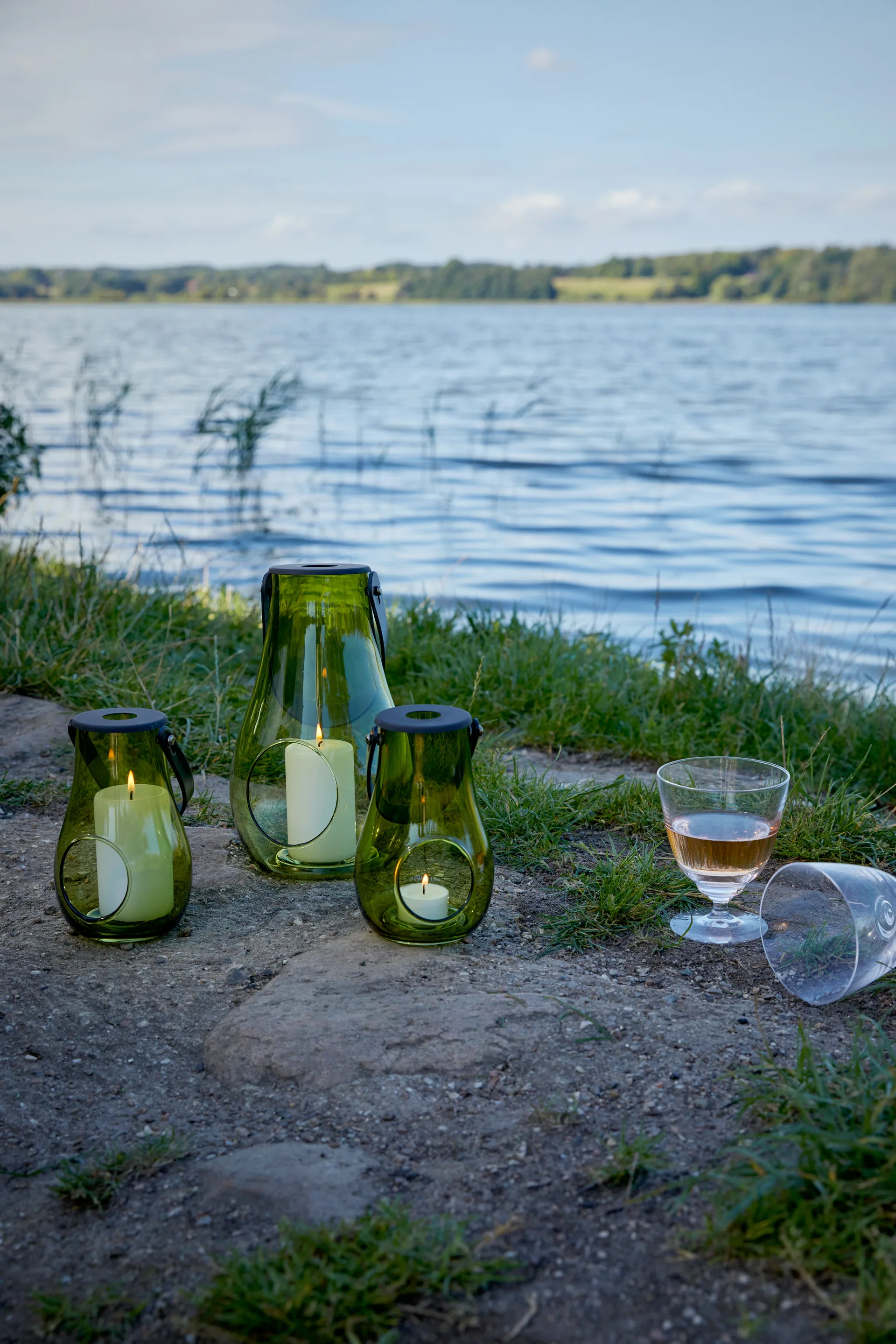 Design With Light lantern olive green, 16.5 cm Holmegaard