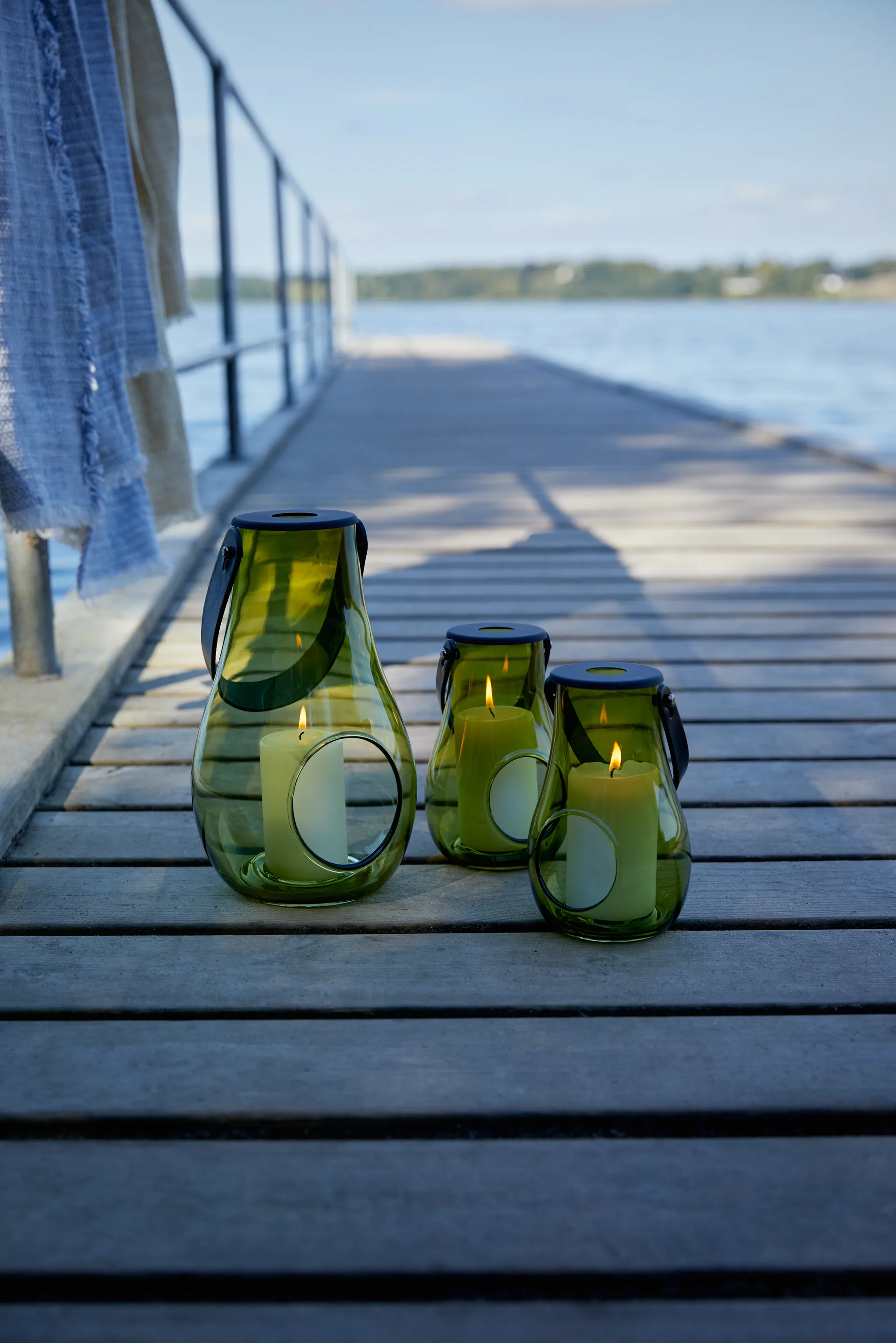 Design With Light lantern olive green, 25 cm Holmegaard