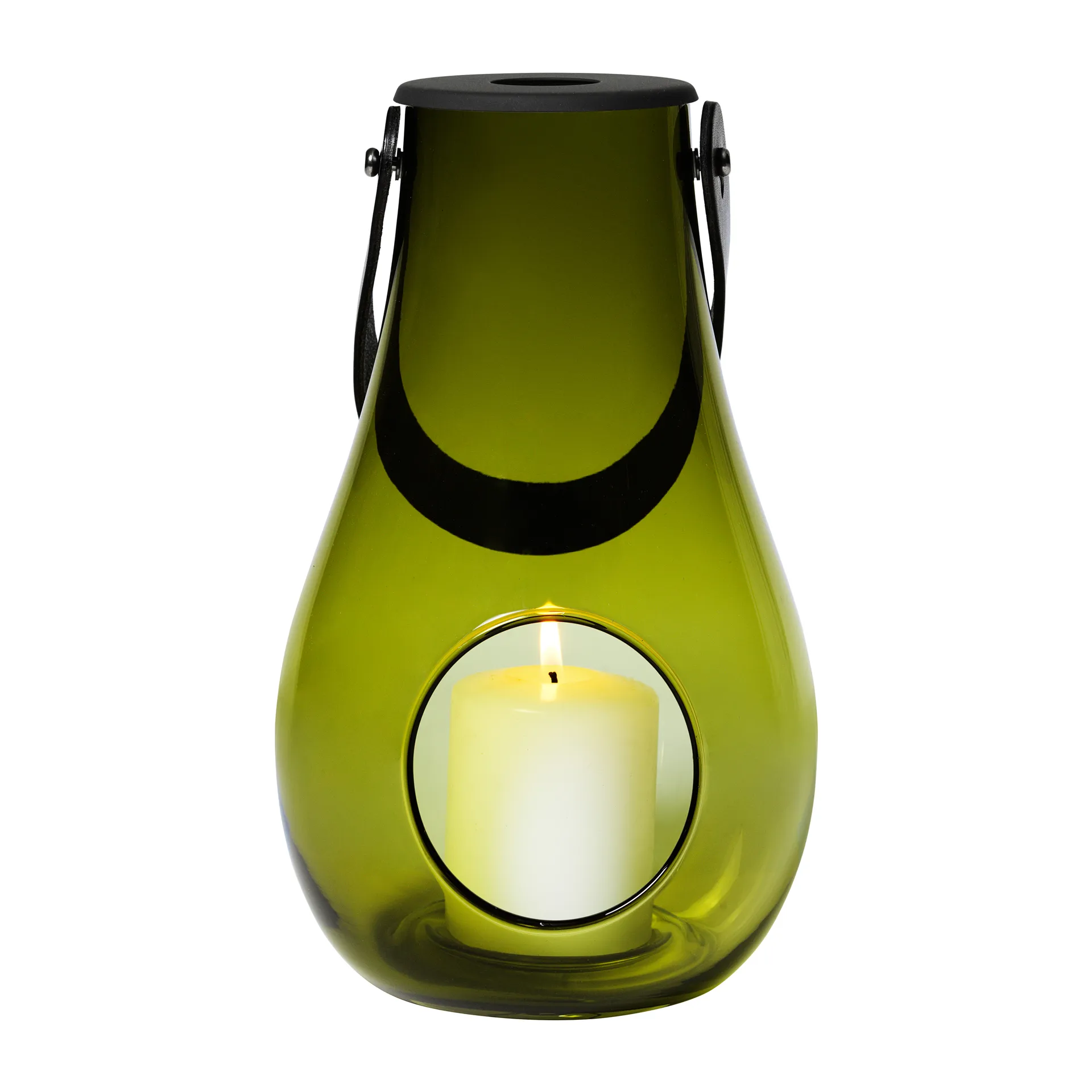Design With Light lantern olive green, 25 cm Holmegaard