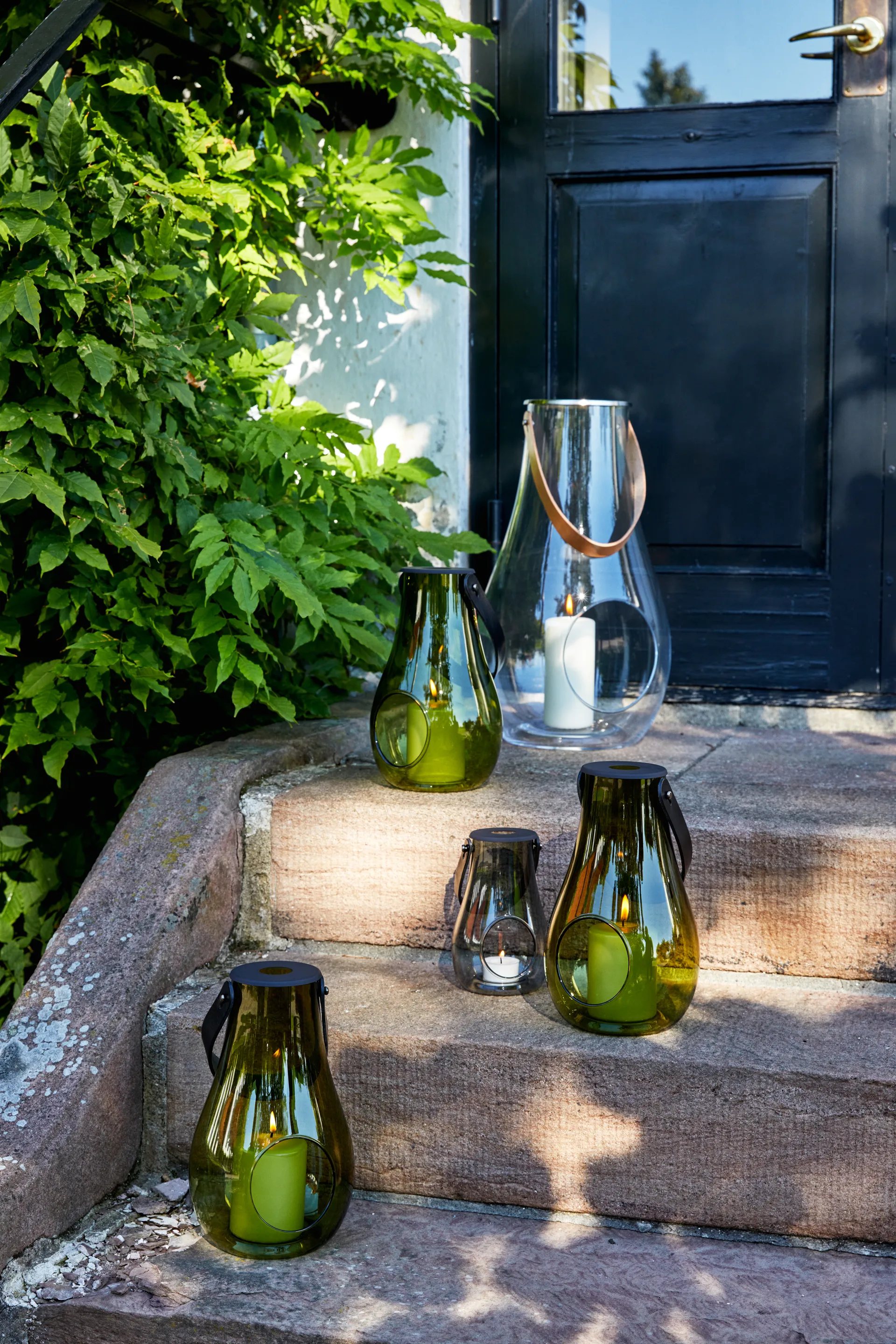 Design With Light lantern olive green, 25 cm Holmegaard