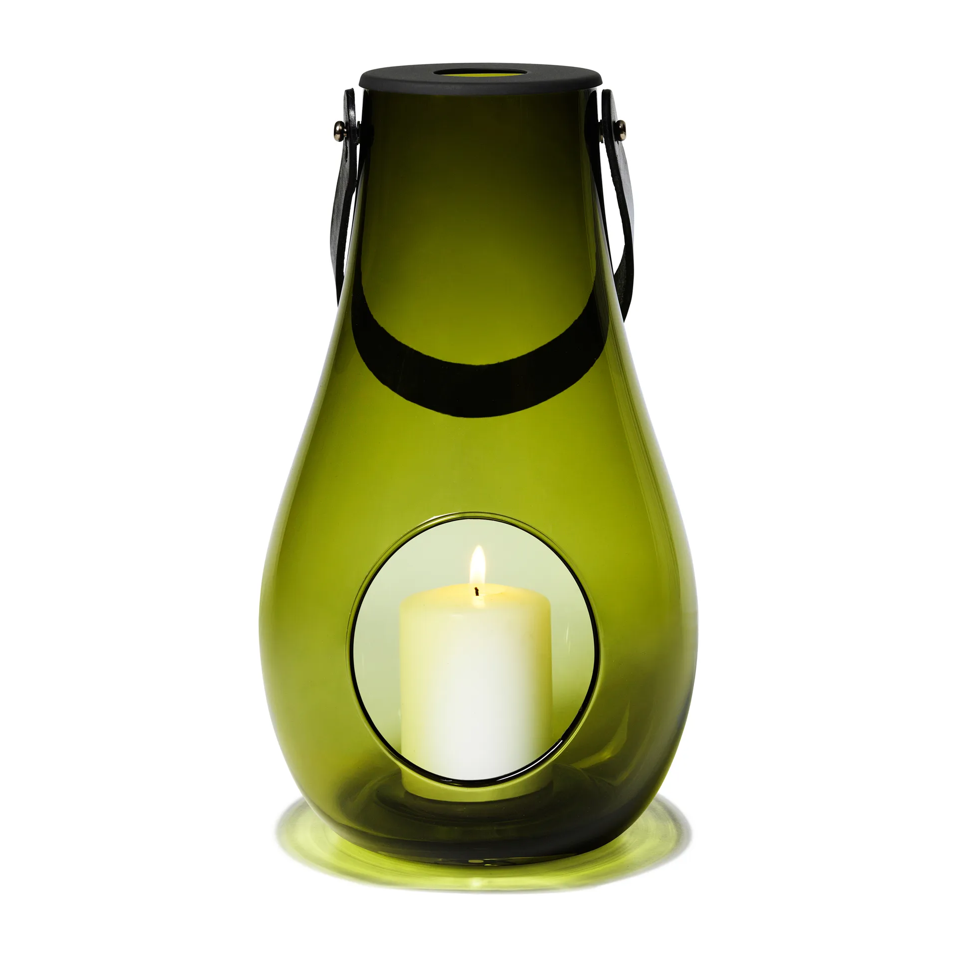 Design With Light lantern olive green, 29 cm Holmegaard