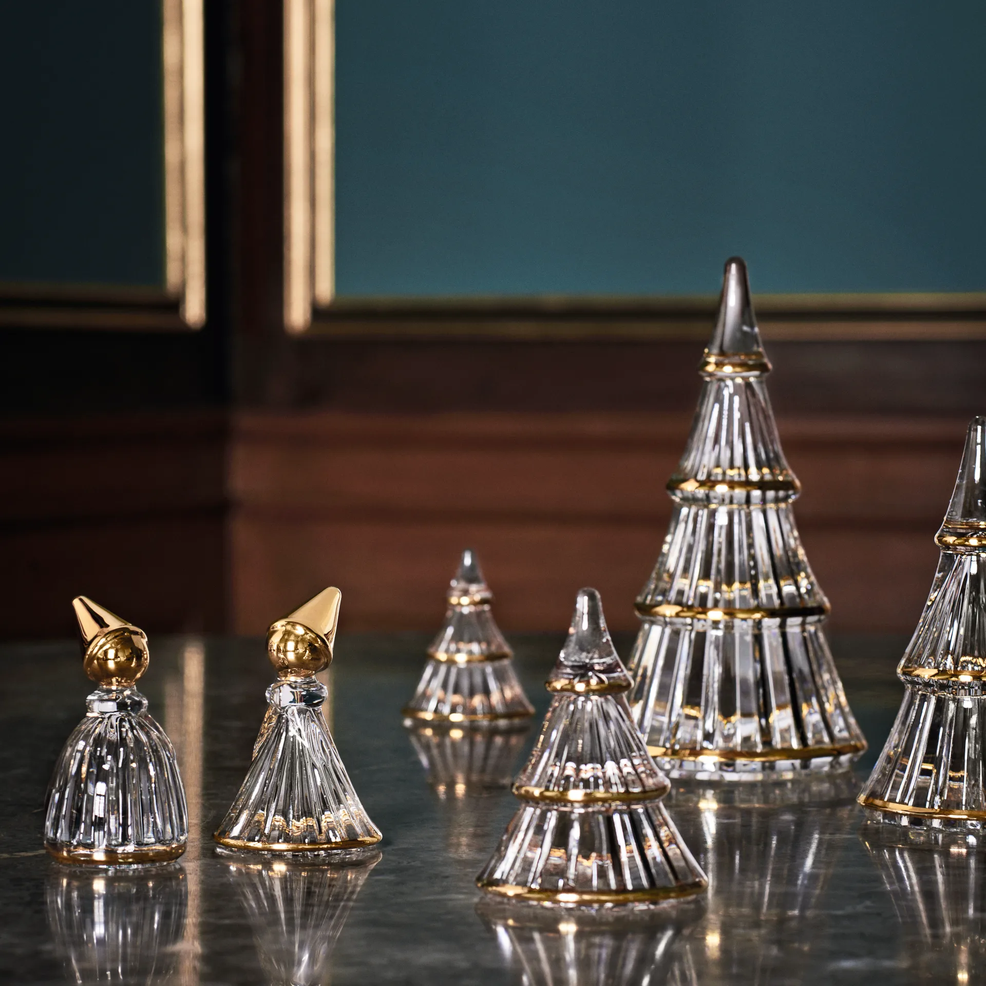 Fairytales Christmas tree large, Clear-gold Holmegaard