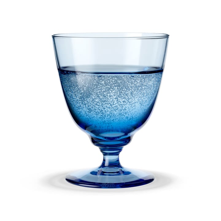 Flow glass on base 35 cl, Blue Holmegaard