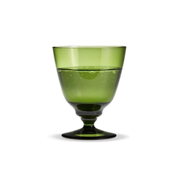 Flow glass on base 35 cl - olive green - Holmegaard