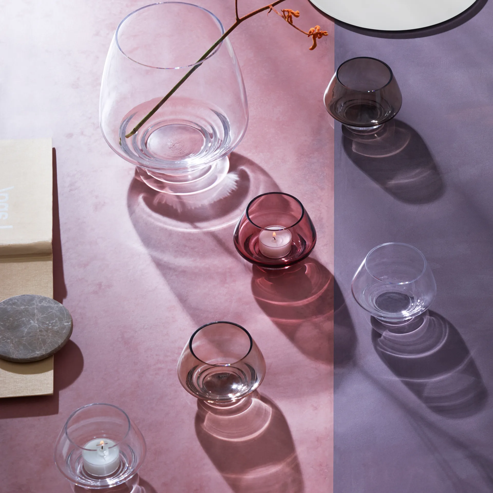 Flow lantern Ø 10 cm, Clear Holmegaard