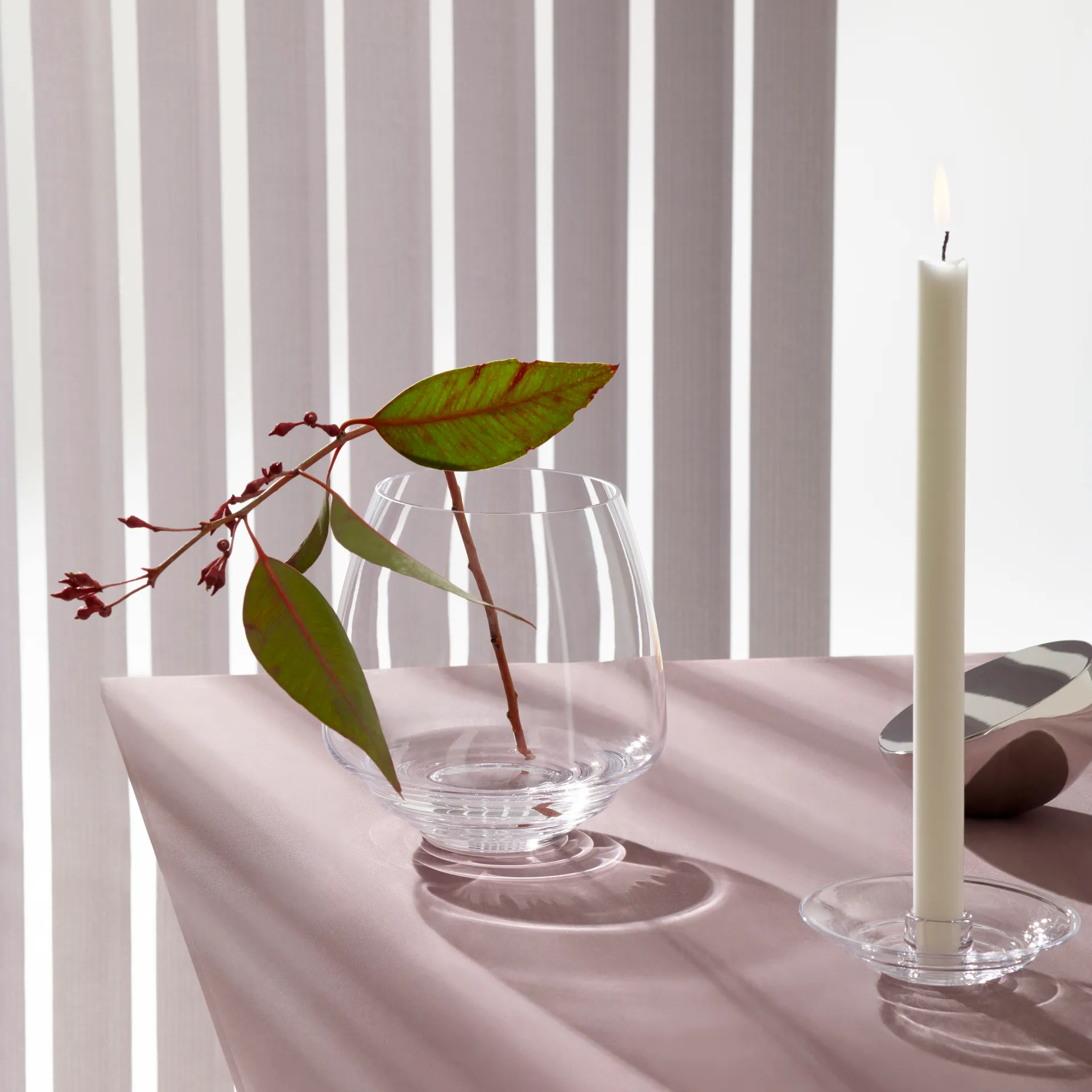 Flow lantern Ø 18.5 cm, Clear Holmegaard