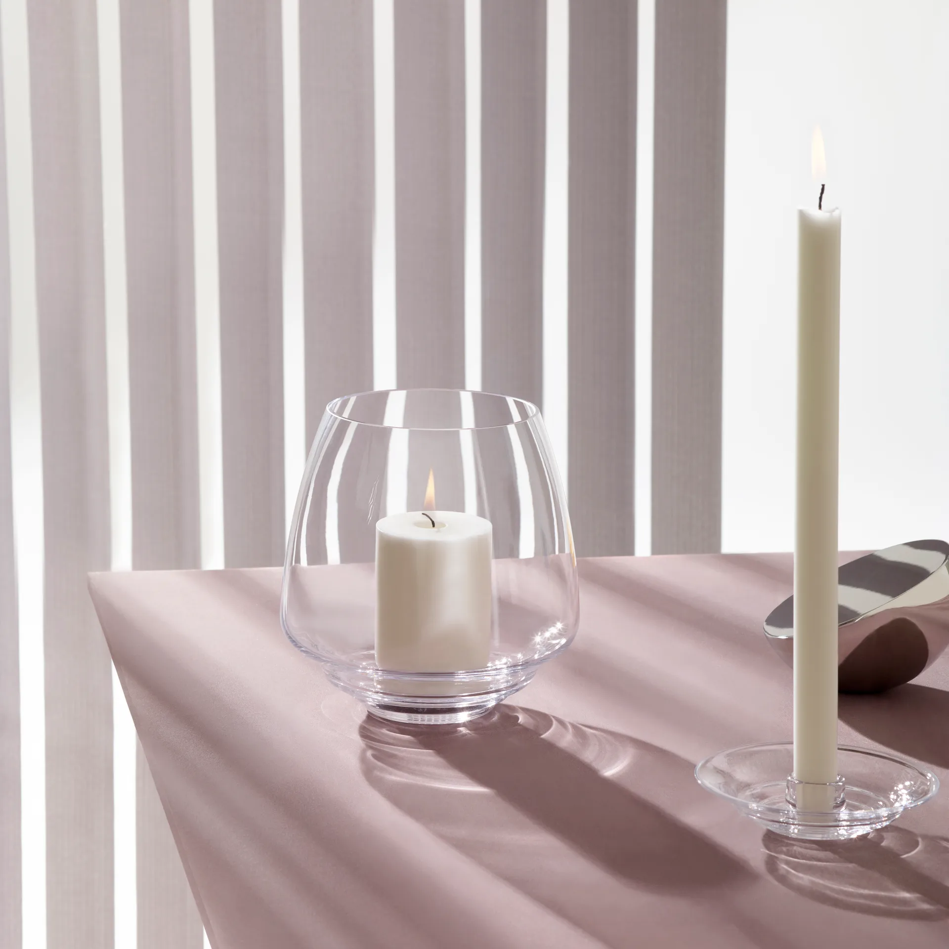 Flow lantern Ø 18.5 cm, Clear Holmegaard