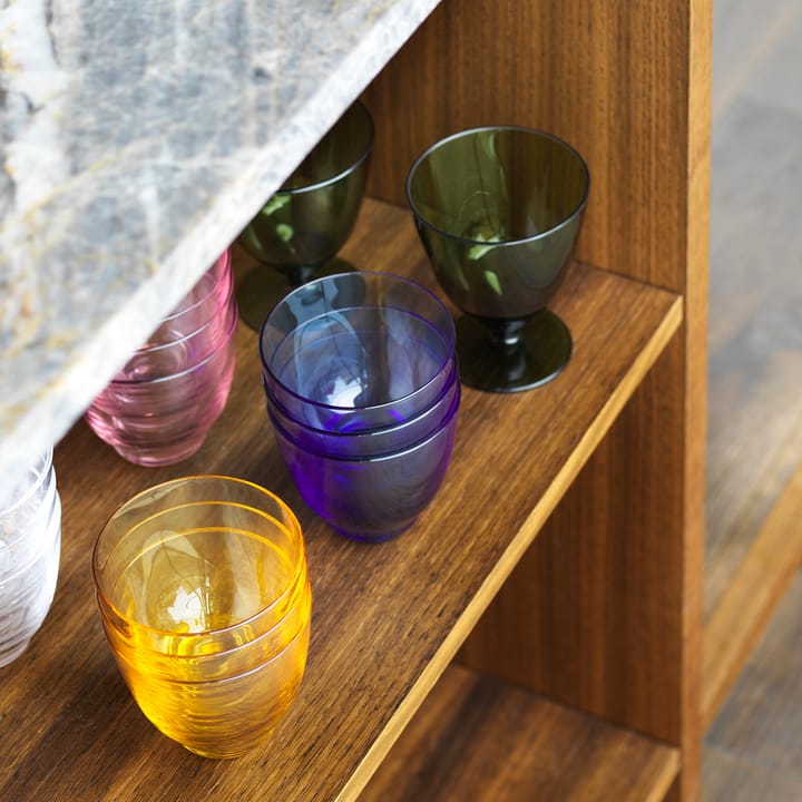 Flow water glass 35 cl, amber Holmegaard