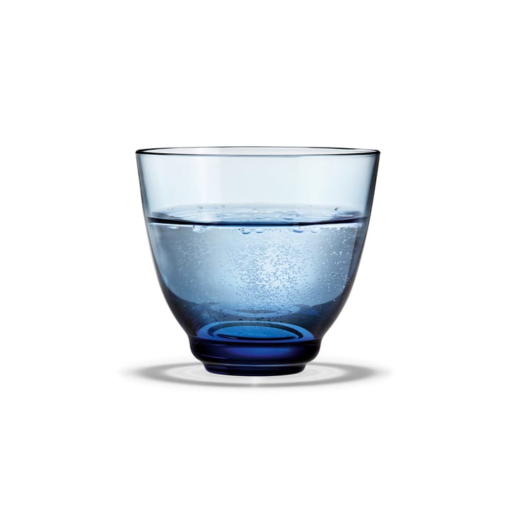 Flow water glass 35 cl, blue Holmegaard