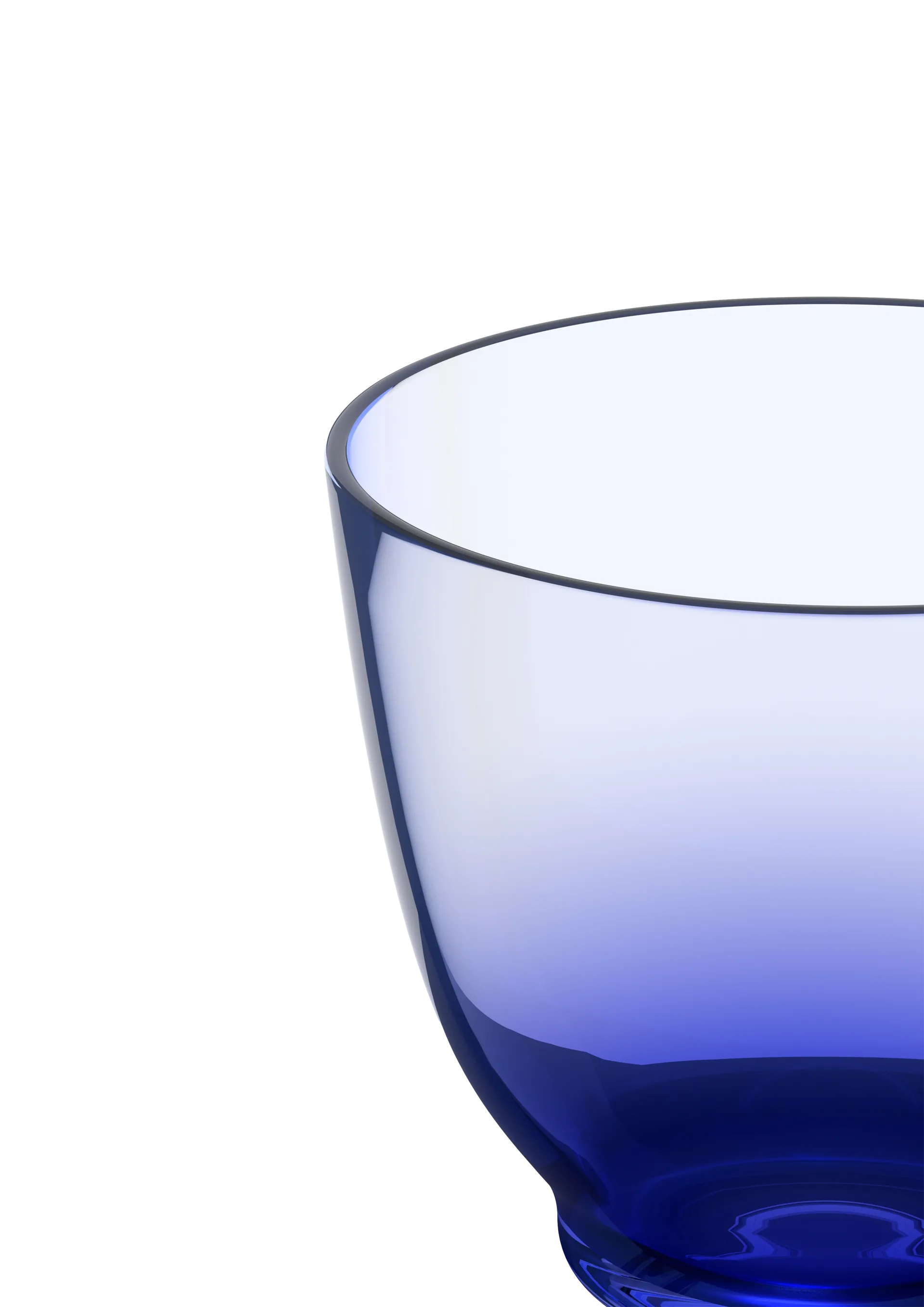 Flow water glass 35 cl, Dark blue Holmegaard