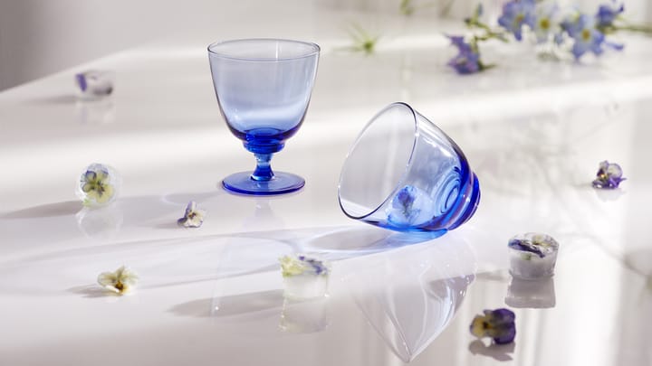 Flow water glass 35 cl - Dark blue - Holmegaard