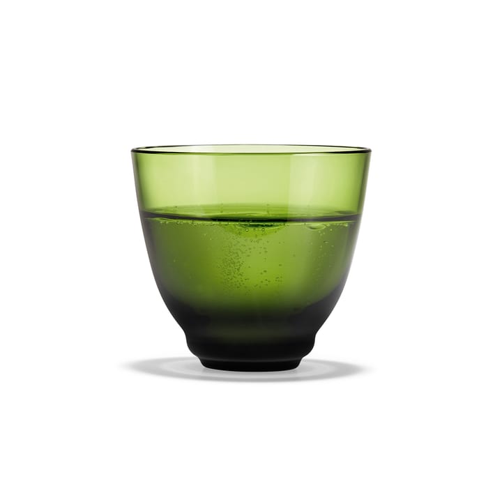 Flow water glass 35 cl, olive green Holmegaard