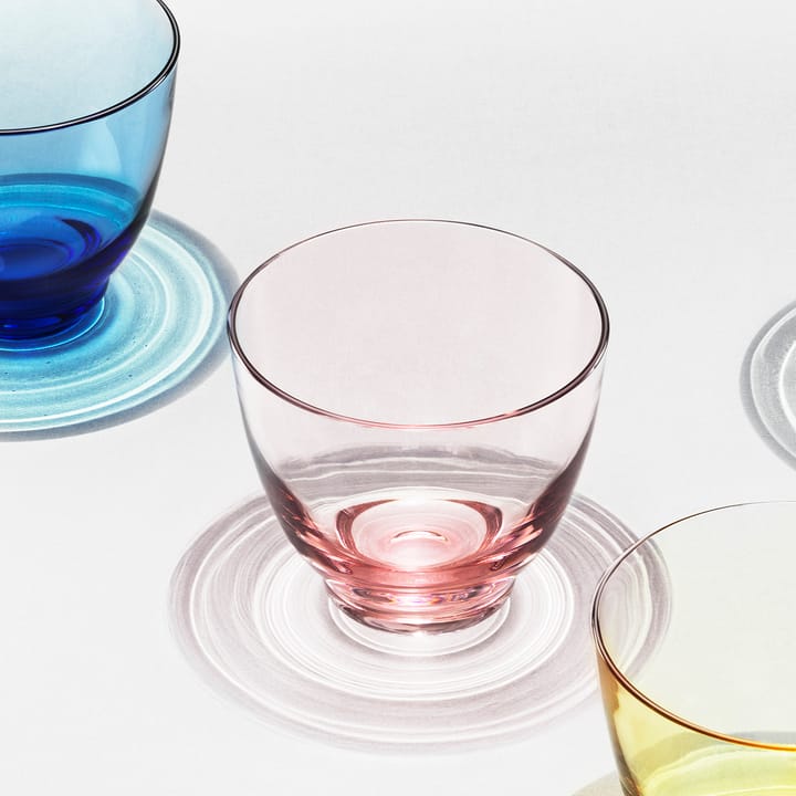 Flow water glass 35 cl, pink Holmegaard