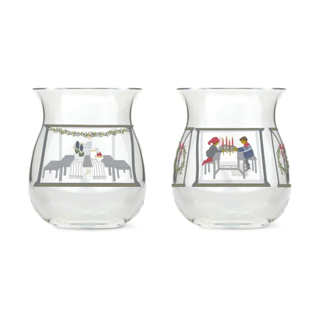 Holmegaard Christmas candle holder 2-pack 2024 | Scandinavian Design | Tea light holders, lanterns & candle dishes | Multi
