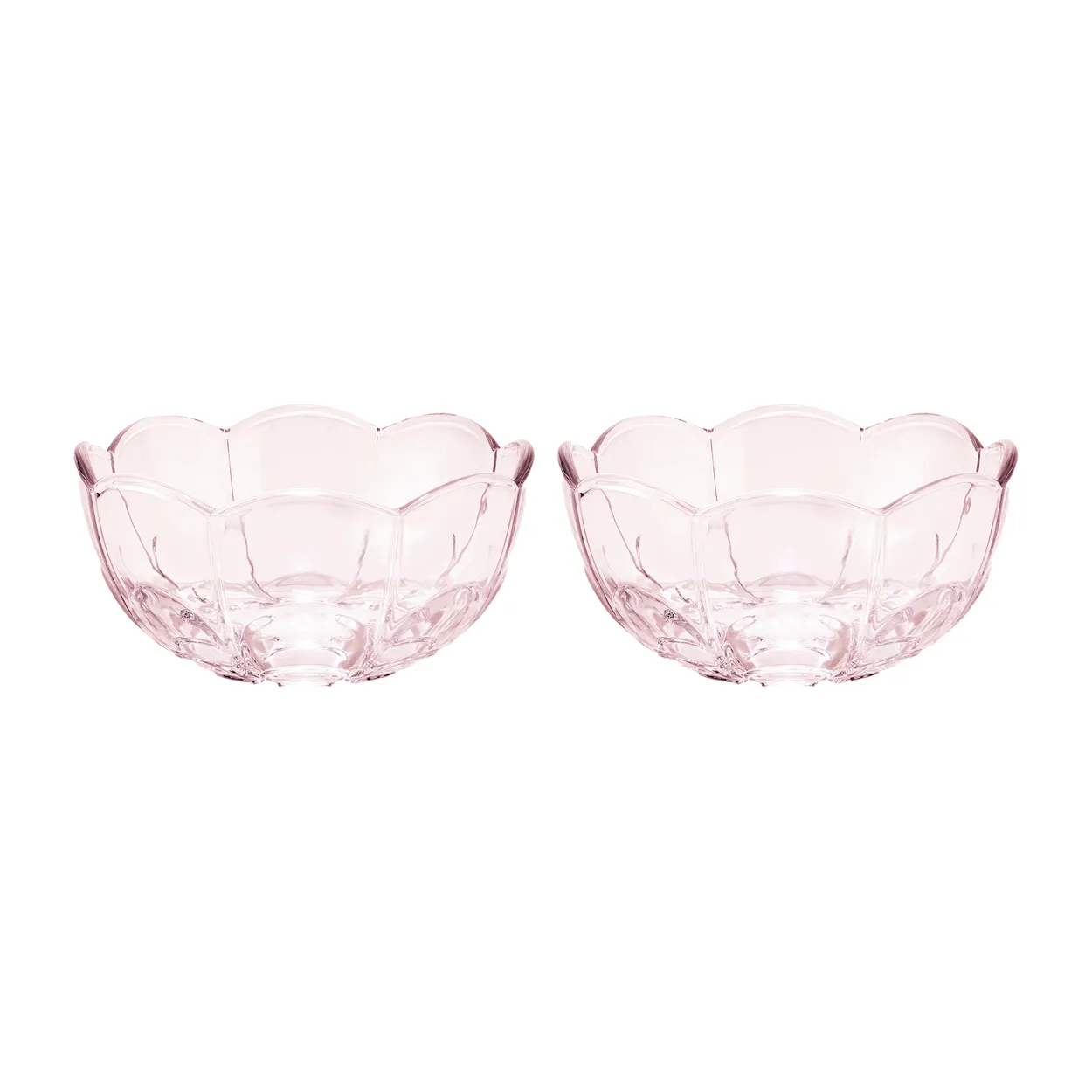 Holmegaard Lily bowl o13 cm 2-pack Cherry blossom | Scandinavian Design | Breakfast bowls | Pink