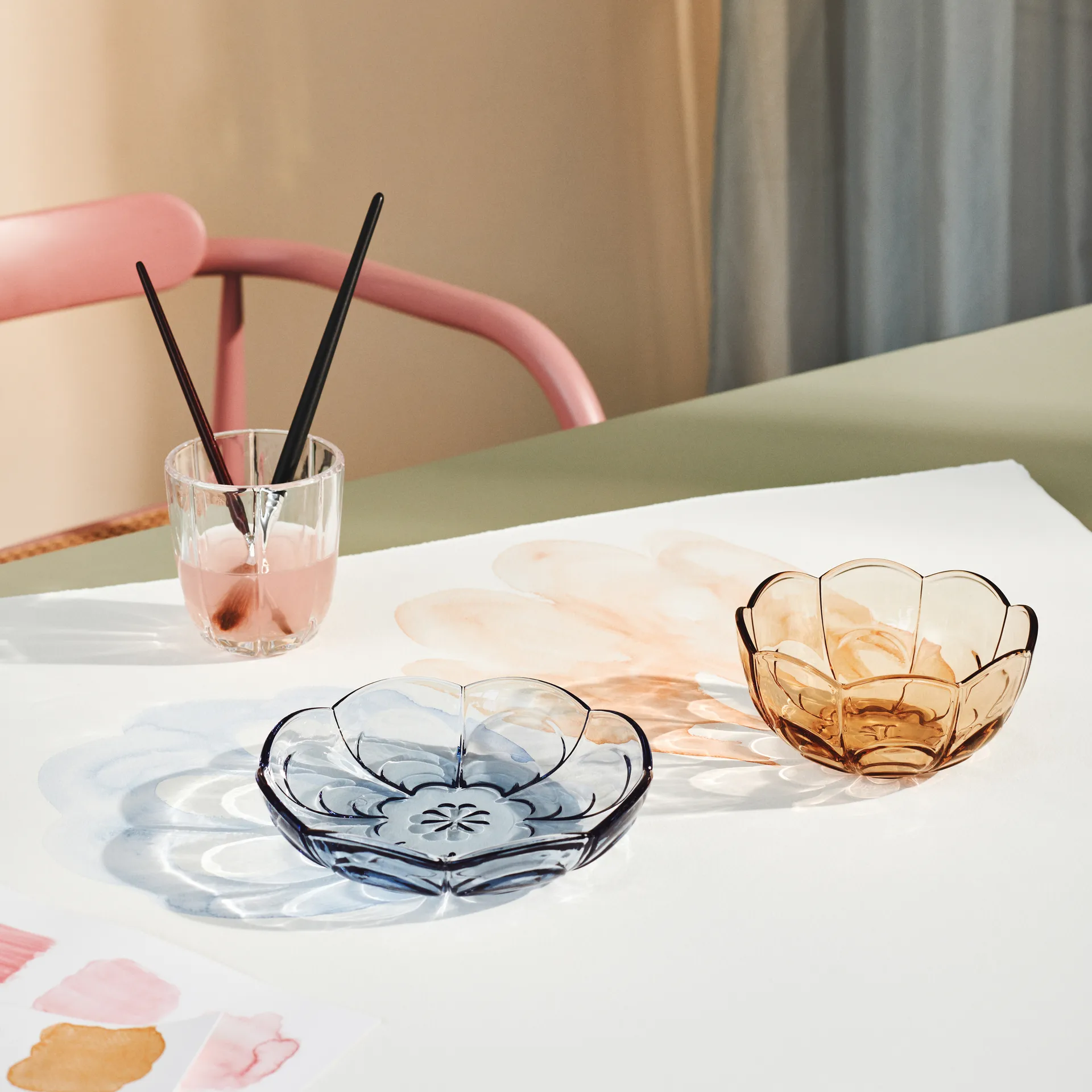 Lily bowl Ø13 cm 2-pack, Toffee rose Holmegaard