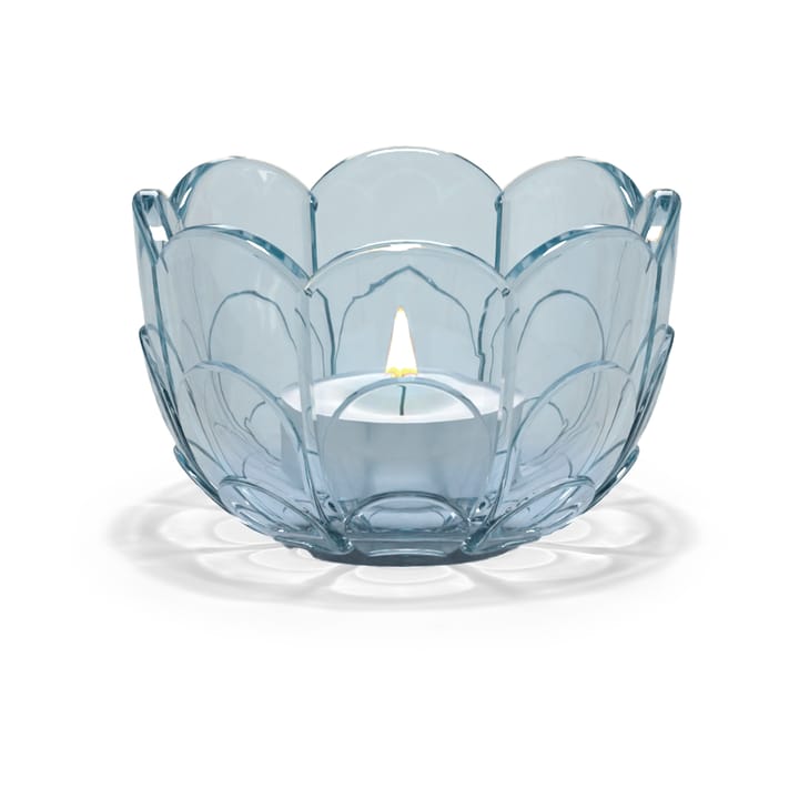 Lily candle holder Ø7 cm - Blue iris - Holmegaard