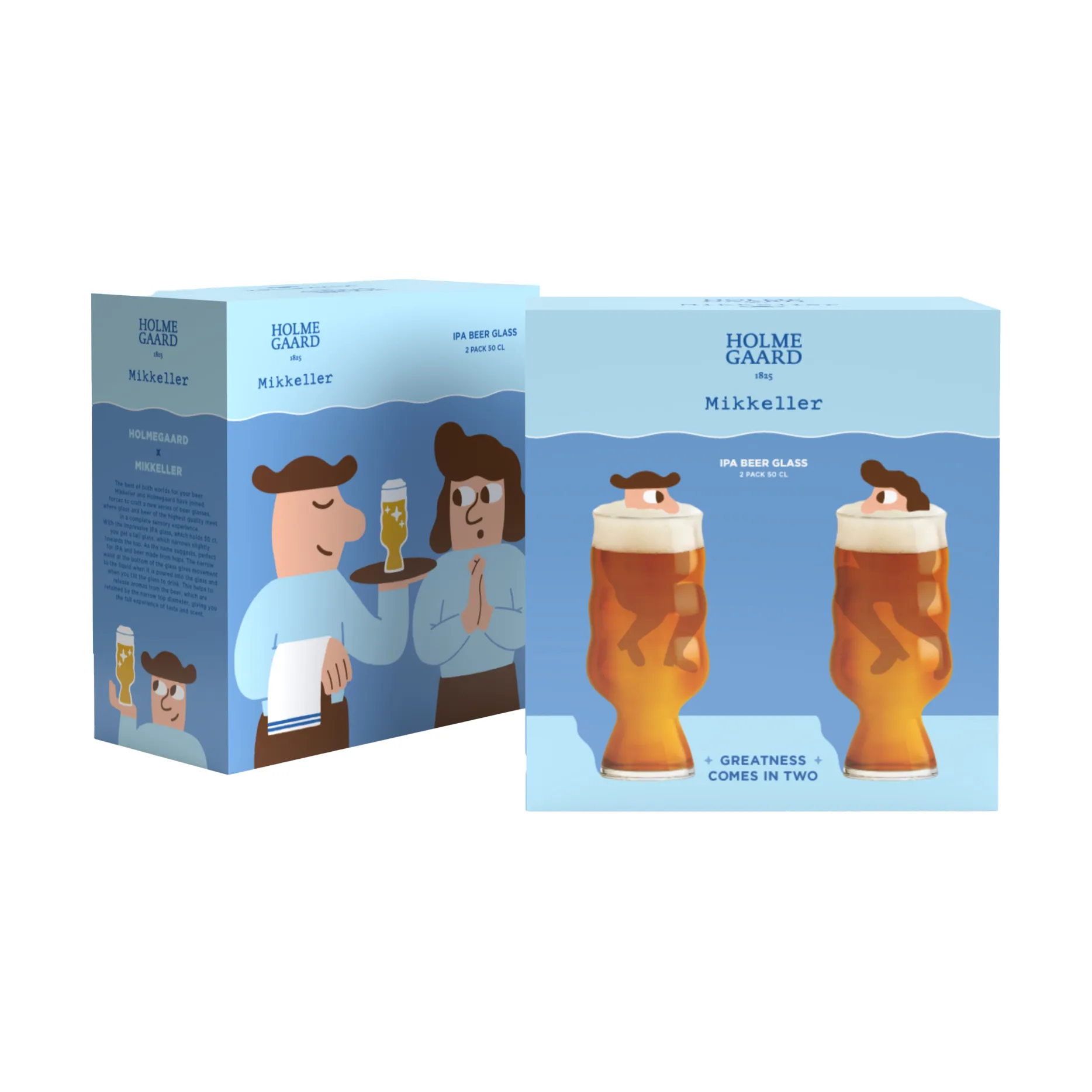 Mikkeller IPA beer glasses 2-pack, 50 cl Holmegaard