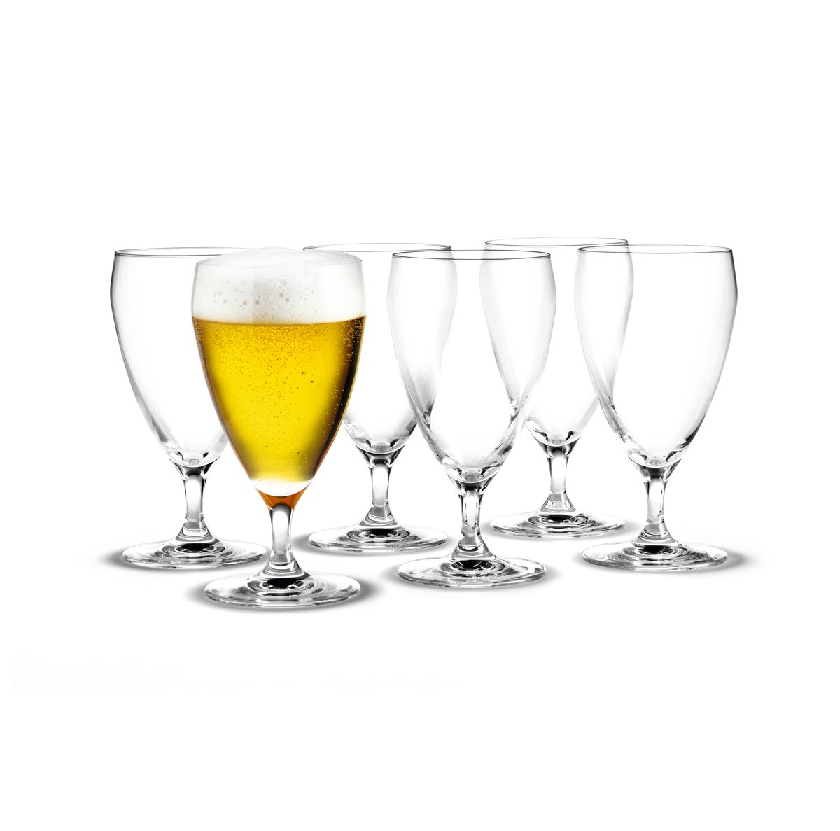 Holmegaard Perfection beer glass 44 cl 6 pack Clear