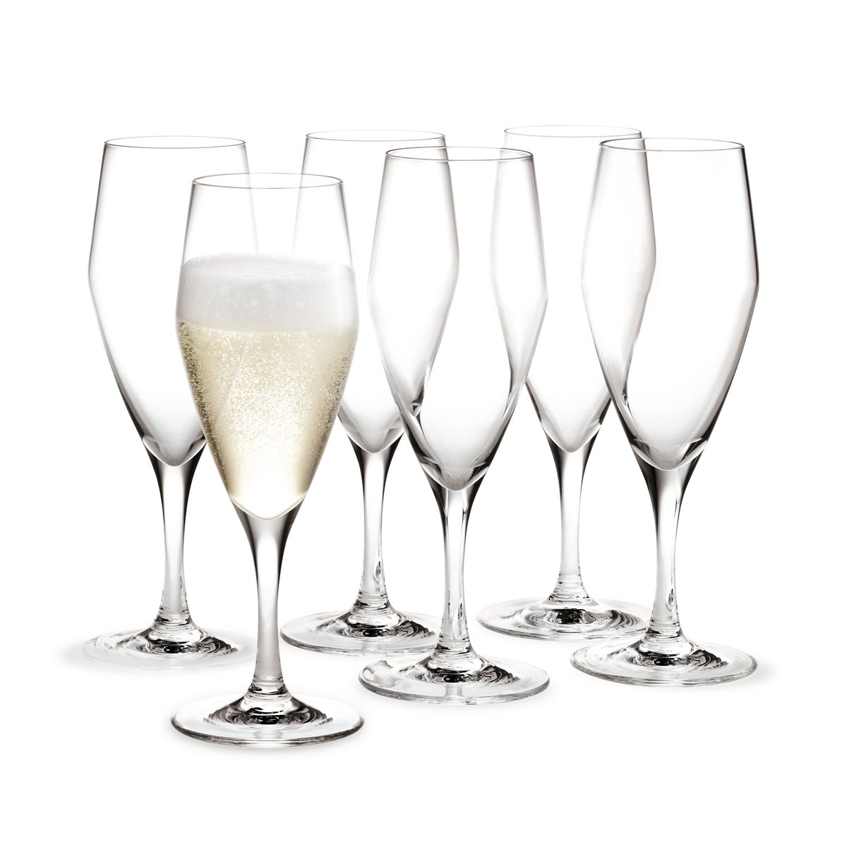 Holmegaard Perfection champagne glass 23 cl 6 pack Clear