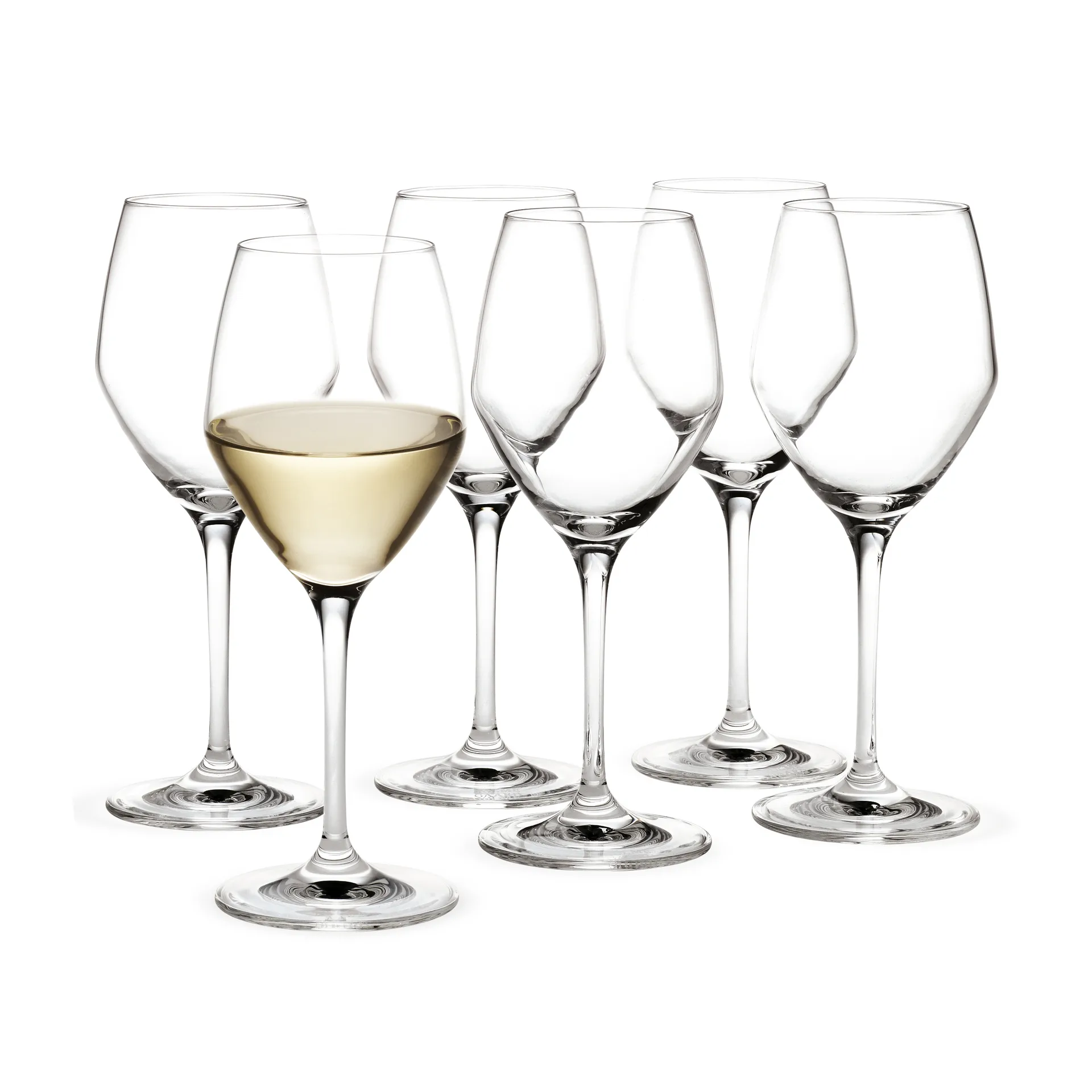 Perfection white wine glass 32 cl 6 pack, Clear Holmegaard