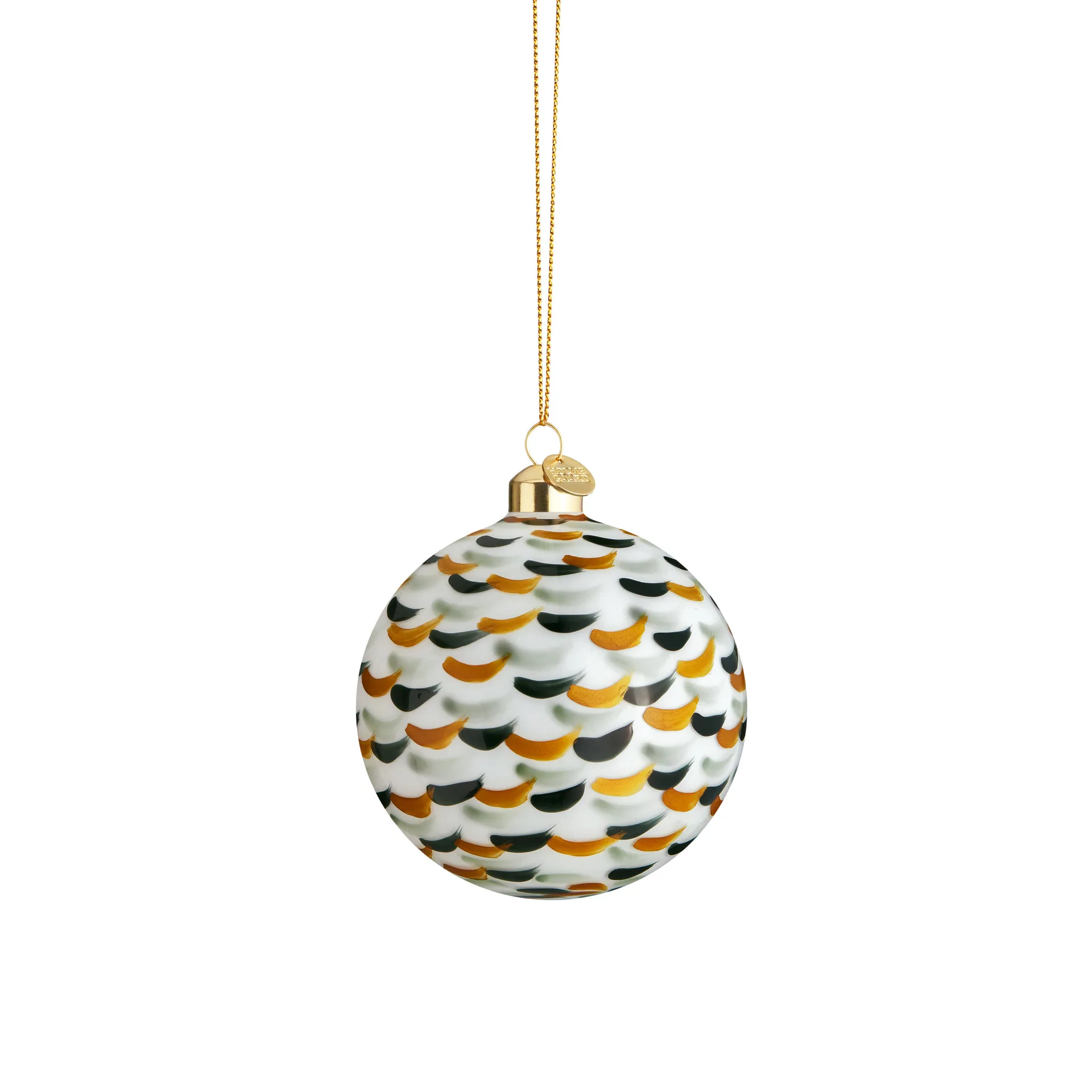 Souvenir Christmas bauble brush stroke Ø8 cm, green Holmegaard