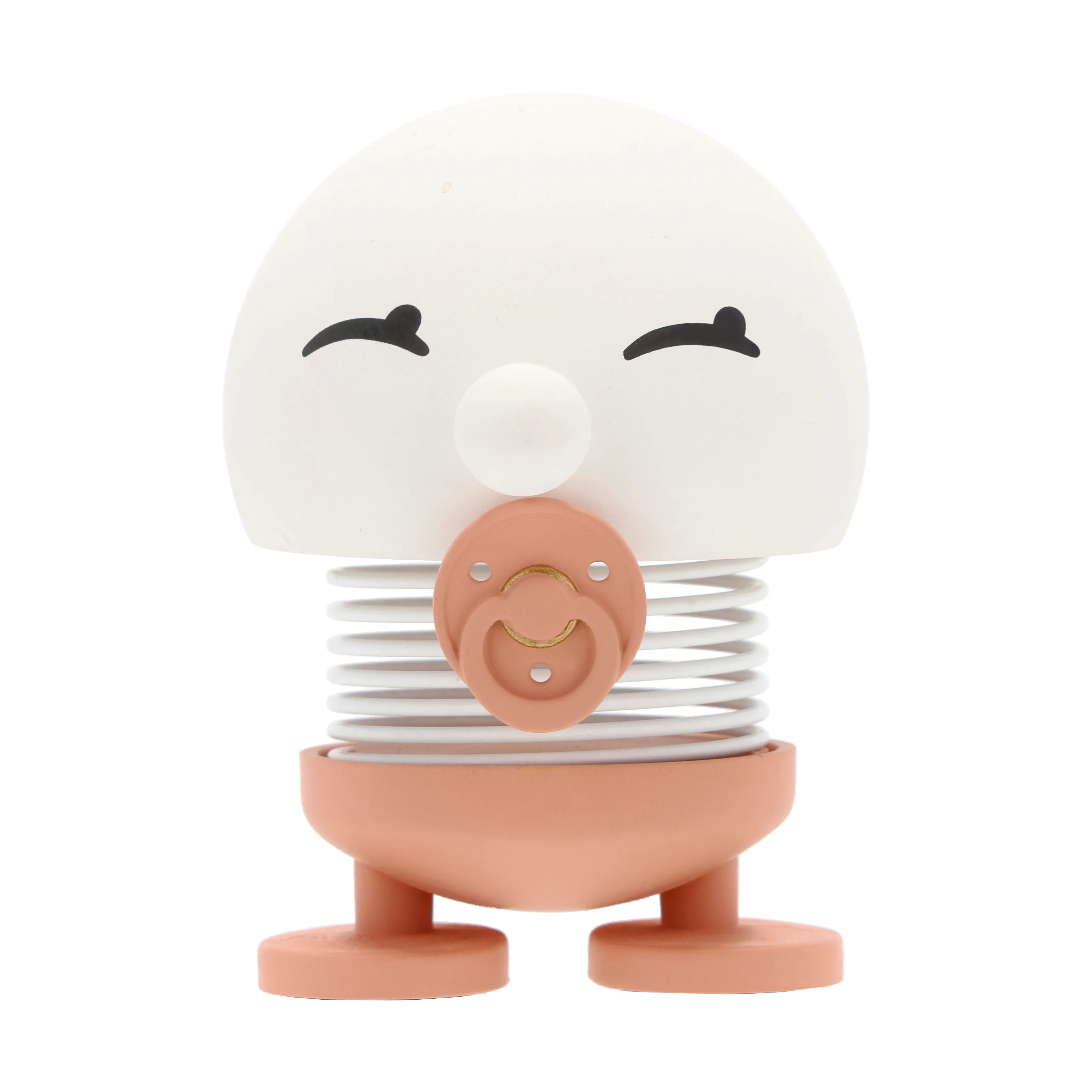 Hoptimist Baby Love Bumble - Giocattolo A Molla, Design Danese, Plastica, Bianco, 8 Cm - 3