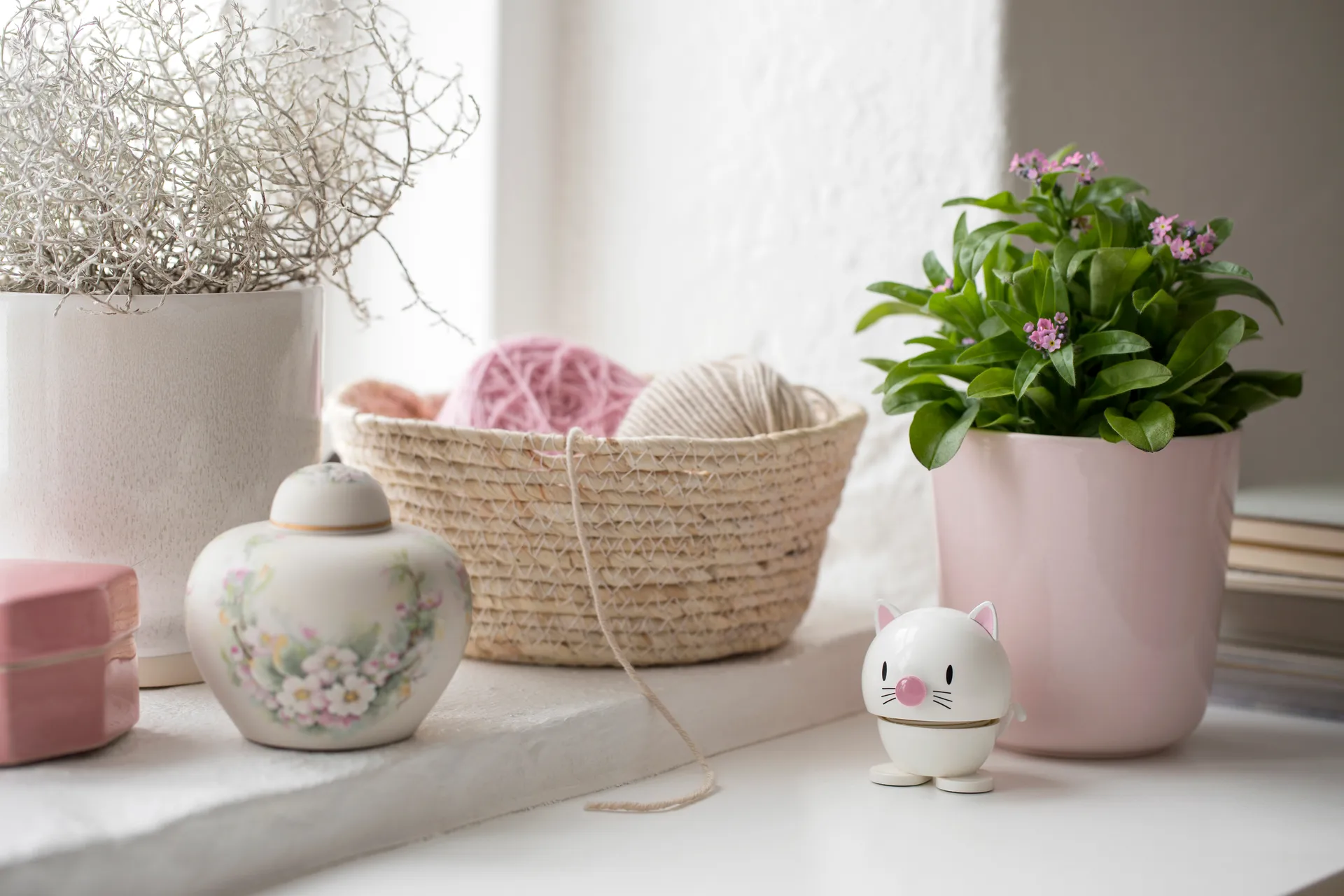 Hoptimist Cat figure 7.3 cm, White Hoptimist