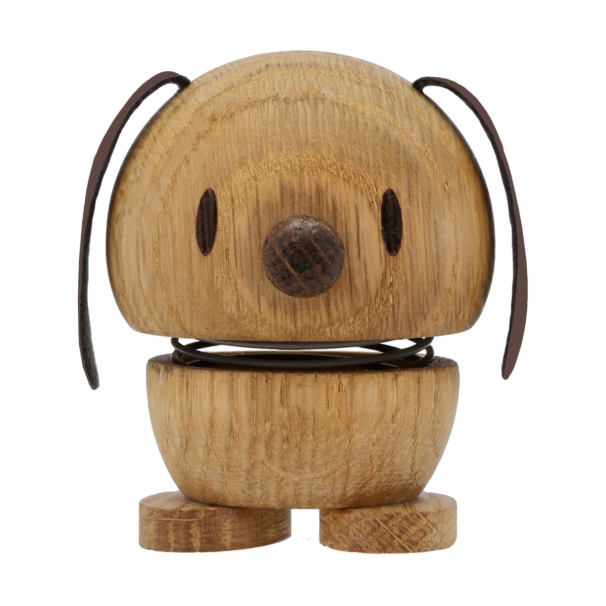 Hoptimist Dog S figure Oak | Scandinavian Design | Wooden figures | Brown