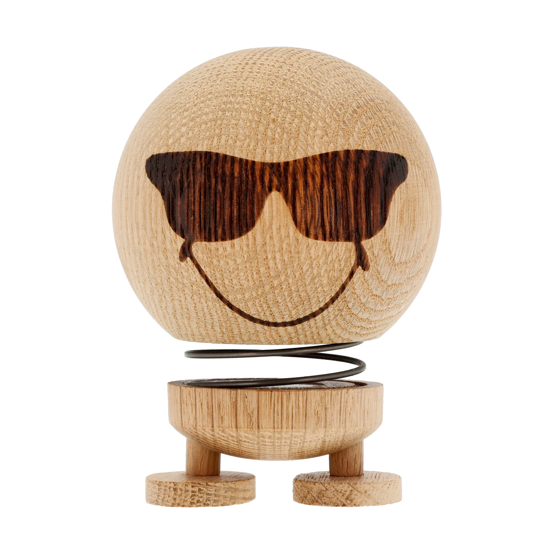 Hoptimist Smiley Cool M figure, Raw oak Hoptimist