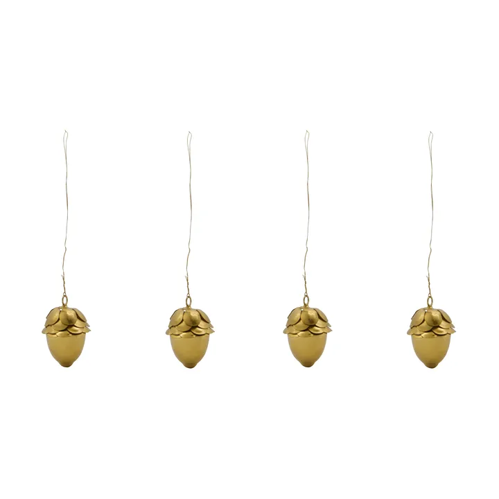 Acorn decorative hanger 4-pack - Gold - House Doctor