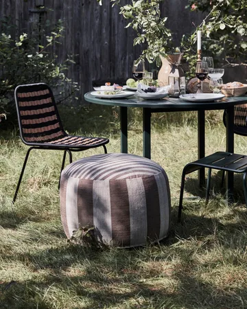 Alfo pouf Ø60x40 cm - Brown-white - House Doctor