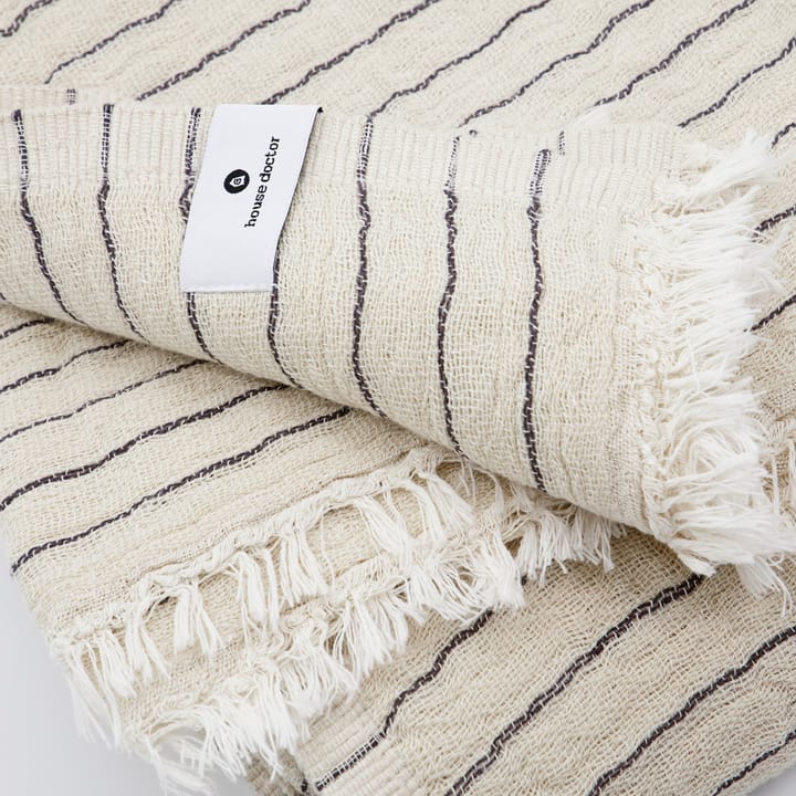 Alice stripe throw 140x200 cm, Dark grey House Doctor