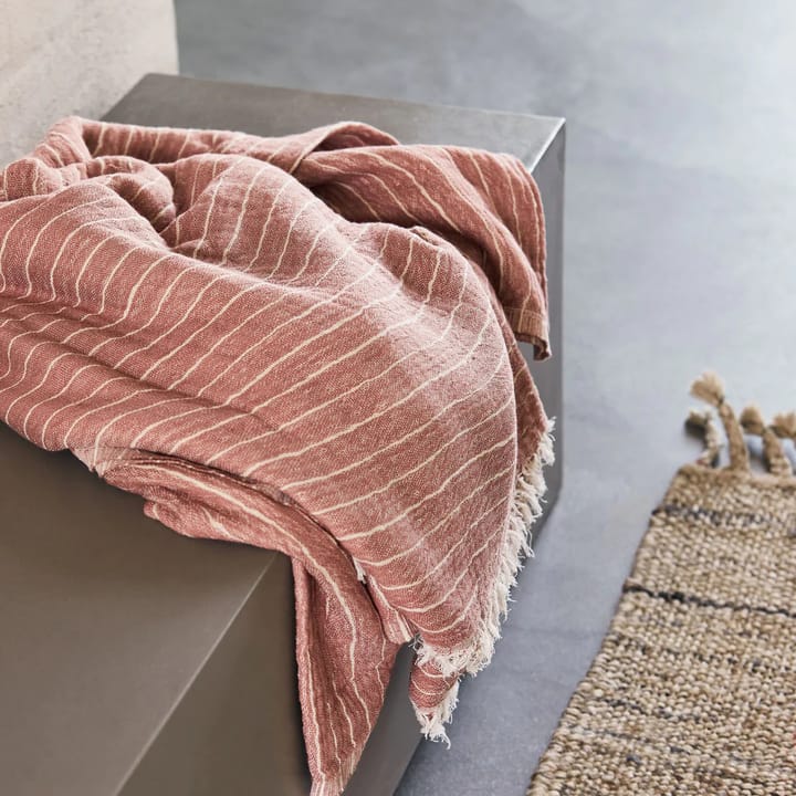 Alice stripe throw 140x200 cm - Dusty berry - House Doctor